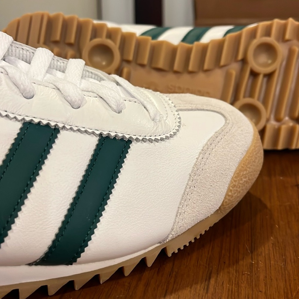 Adidas ROM CG5990 Shoes Sneakers new white green leather Mens Size 11 - Picture 10 of 15
